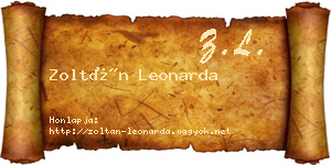 Zoltán Leonarda névjegykártya